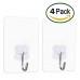 Adhesive Wall hooks  Without Nails  Damage Free Easy Install  Heat Resistant  Waterproof and Oilproof  Transparent Bathroom Kitchen Key Wall hook  Ceiling Hanger. 8Kg - B01LW04UNZ